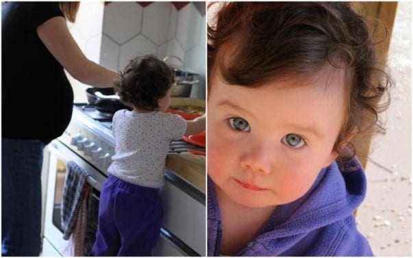 Estelle at work in kitchen