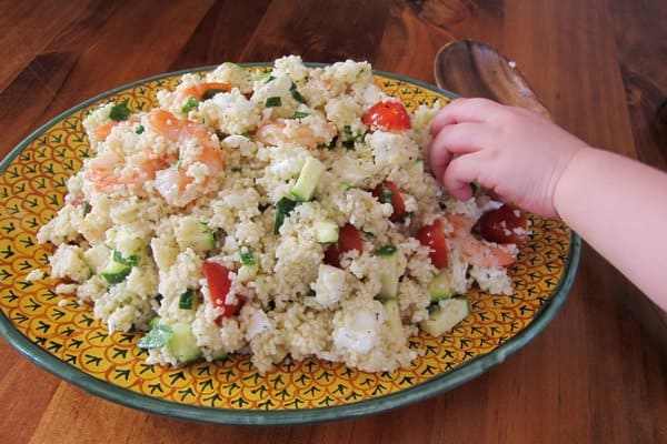 Cous cous with Estelle's hand