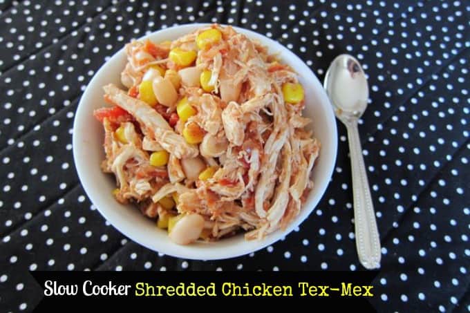 slow cooker shredded chicken tex-mex