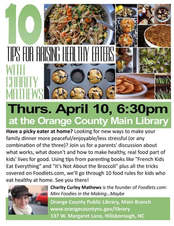 parents' workshop, 10 tips for raising healthy eaters, april 10, 2014