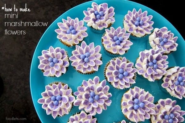 how to make mini marshmallow flowers