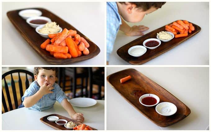 baby carrots with dip, foodlets