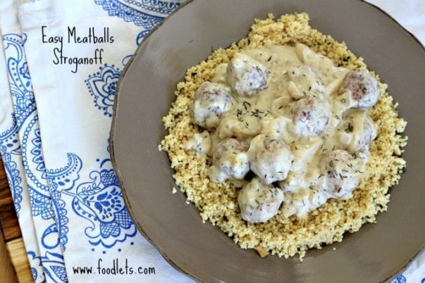 easy meatballs stroganoff foodlets