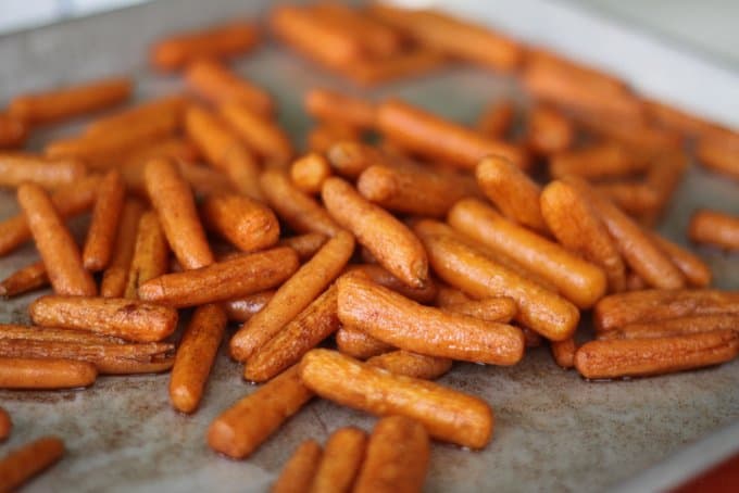 roasted cinnamon carrots