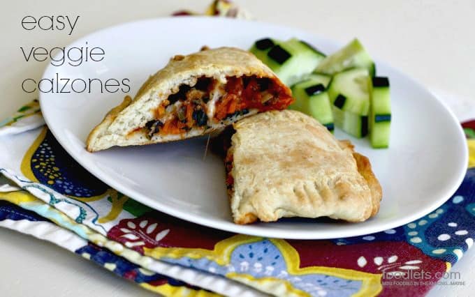 easy veggie calzones, foodlets