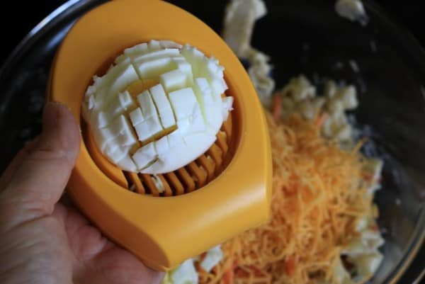 use the egg slicer twice