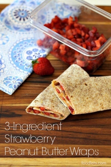 strawberry peanut butter wraps