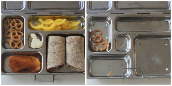 real school lunches pb wrap