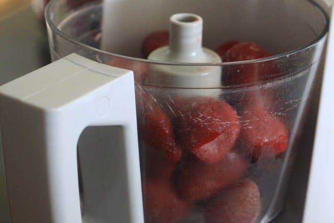frozen strawberries for strawberry cupcakes