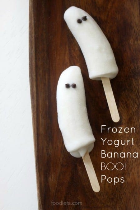 frozen yogurt banana boo! pops, foodlets