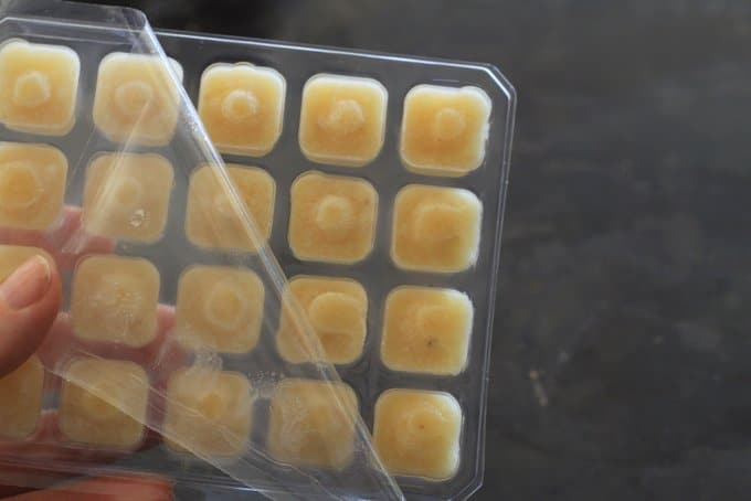 frozen garlic cubes