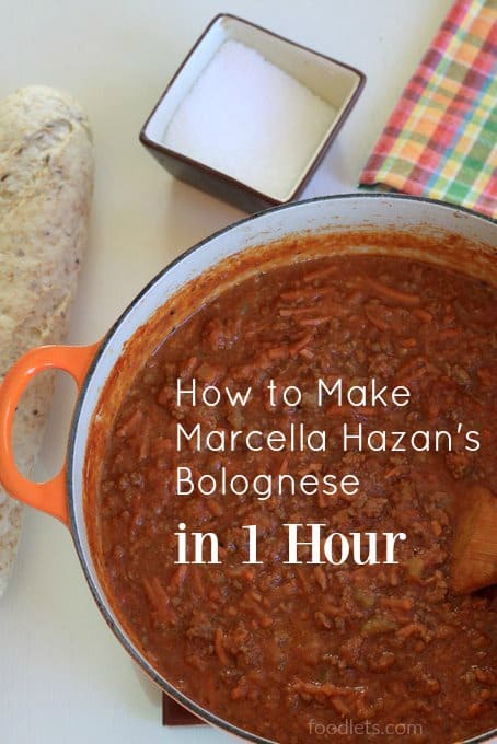 how to make marcella hazan's bolognese in 1 hour
