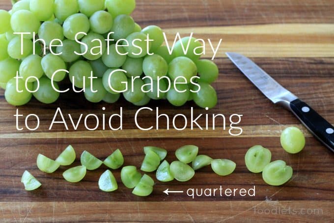 Quickly cut grapes into safe, easy to eat pieces for your little