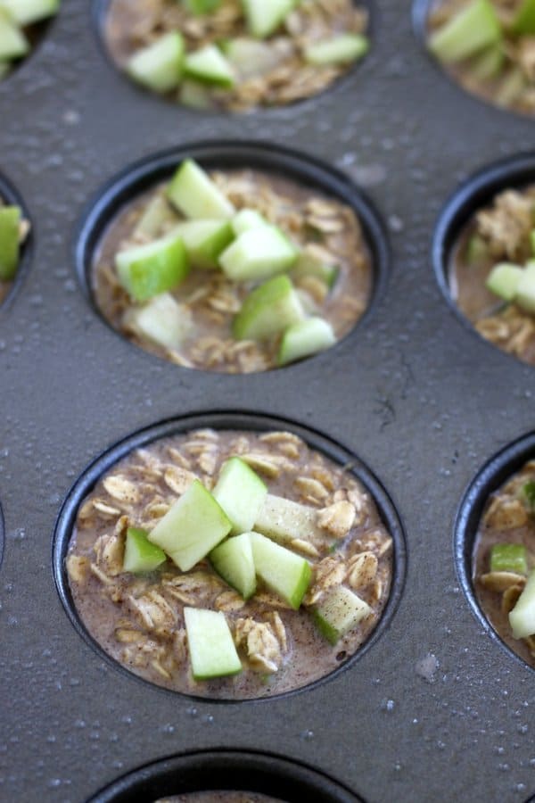 cinnamon apple oat muffins ready to bake