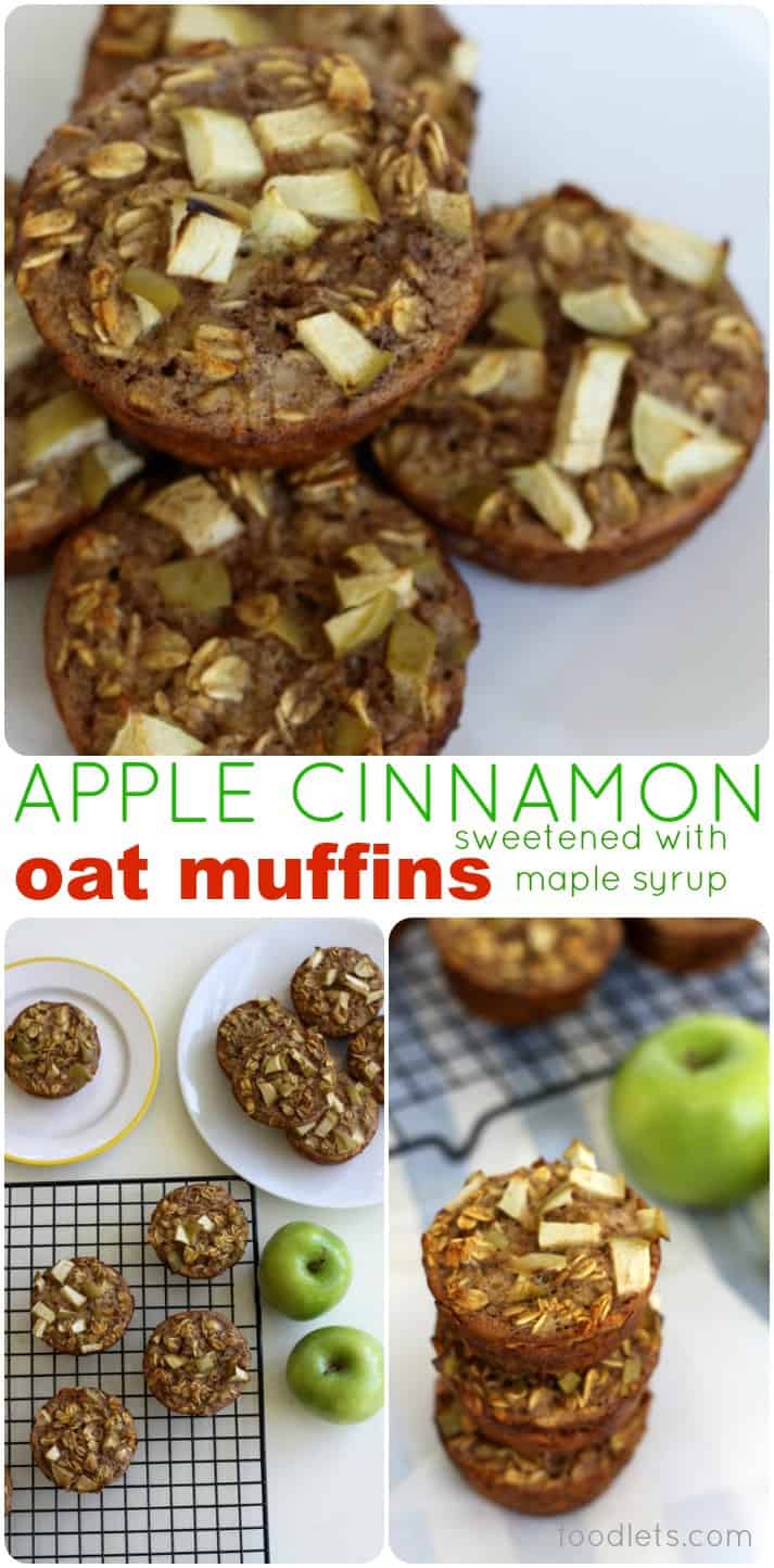 healthy apple cinnamon oat muffins