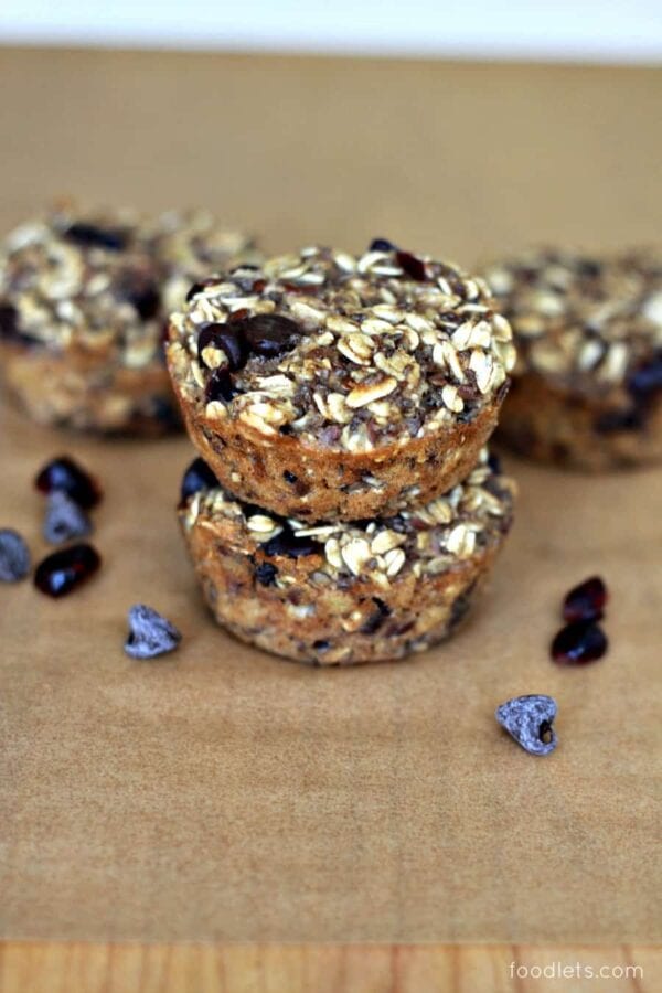 chocolate chip cranberry oat cups