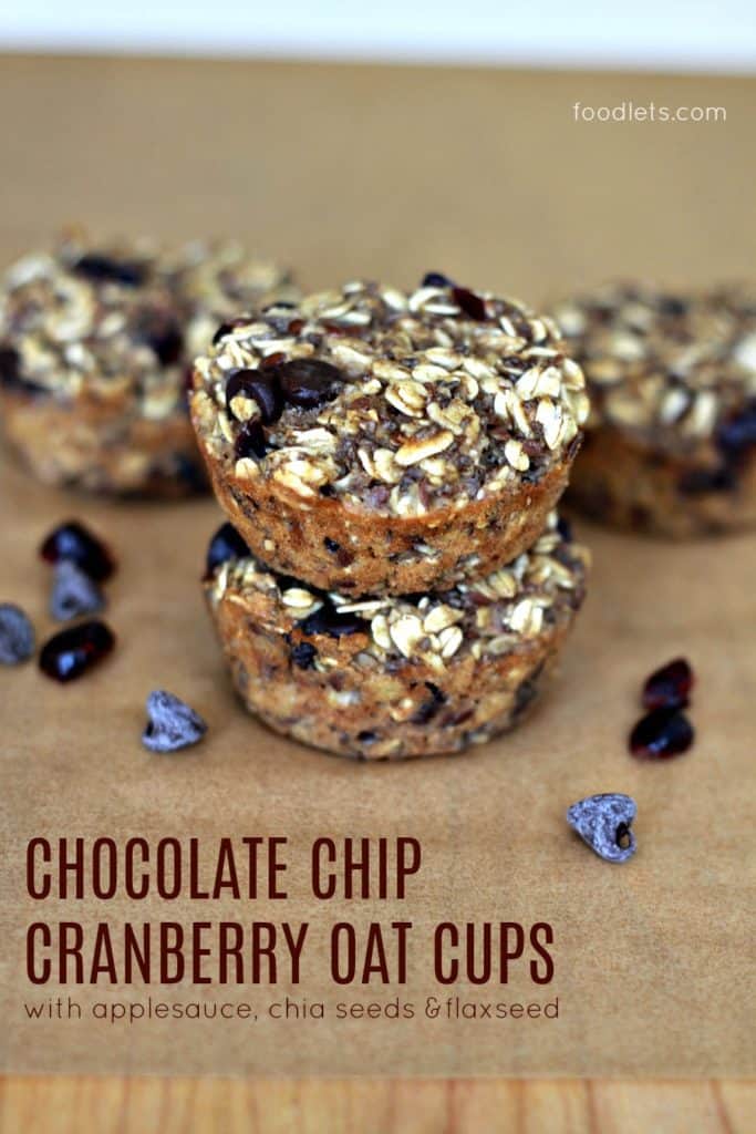healthy snacks, chocolate chip oat cups