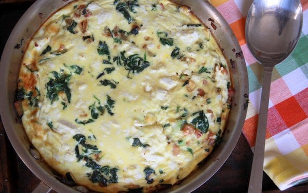 spinach, ricotta frittata