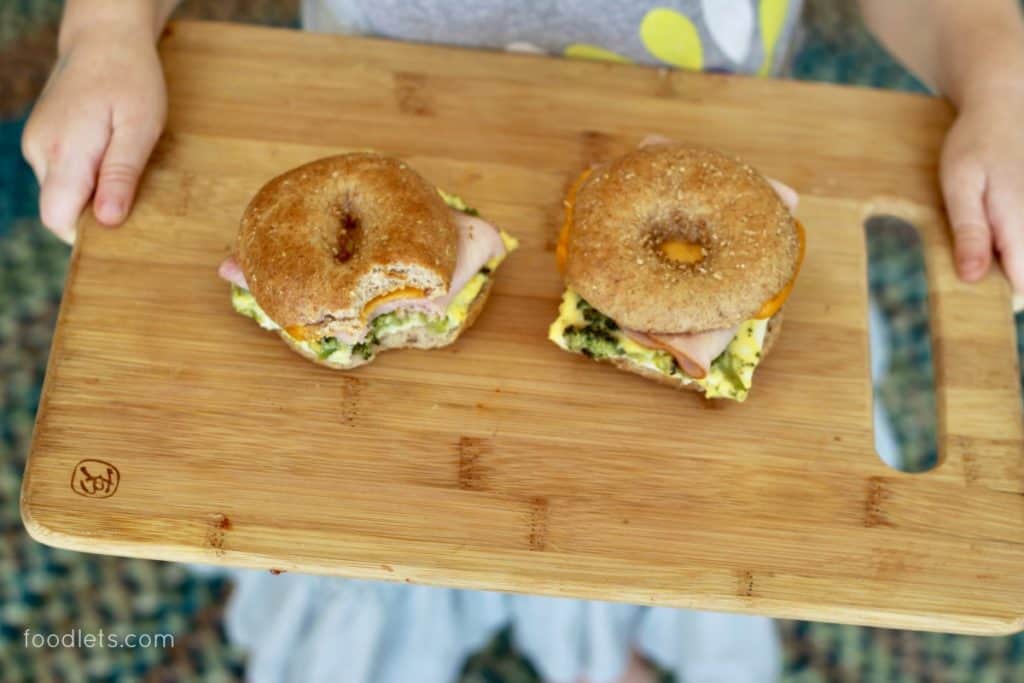 Make Ahead Ham and Veggie Breakfast Sandwiches