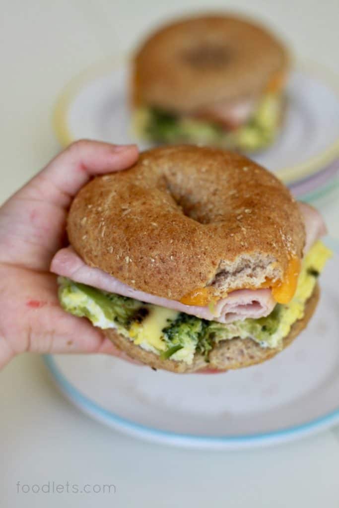 Make Ahead Ham and Veggie Breakfast Sandwiches