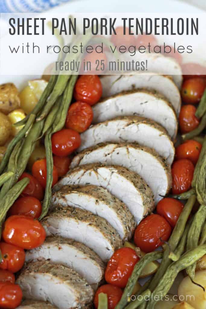 sheet pan pork tenderloin, FB close