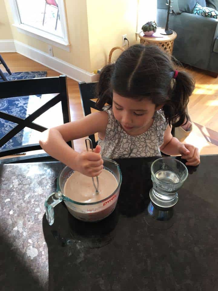 estelle making homemade hot chocolate