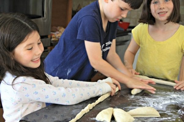 Kids love making this soft pretzel recipe