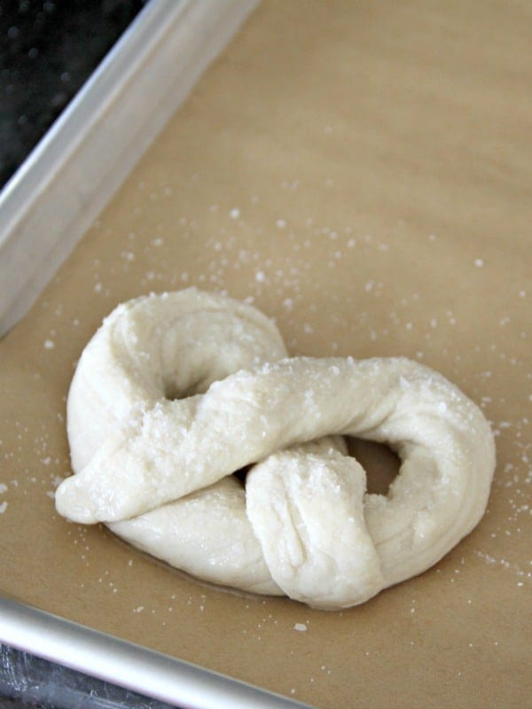 Soft pretzels ready to bake