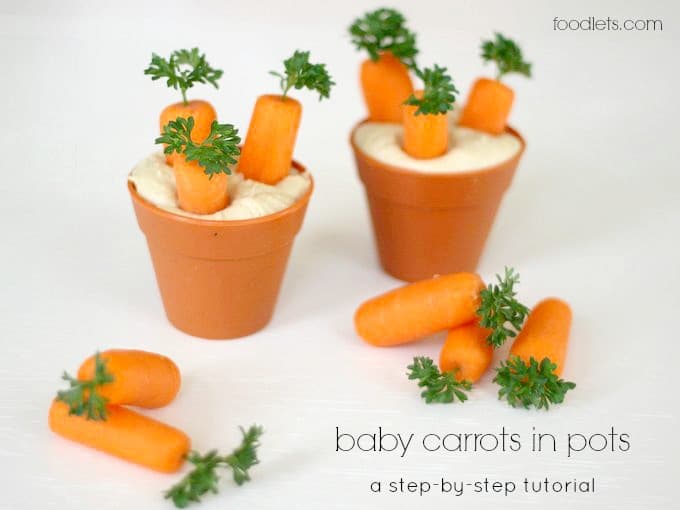 baby carrots in pots, foodlets