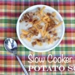 slow cooker potato soup in bowl