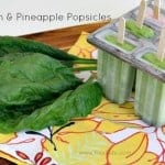 fresh spinach & pineapple popsicles, foodlets