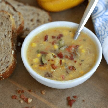Corn Chowder with a Healthy Twist: Our Kids Call it "Rainbow Chowder