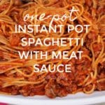instant pot spaghetti in platter