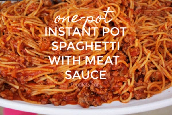 instant pot spaghetti in platter