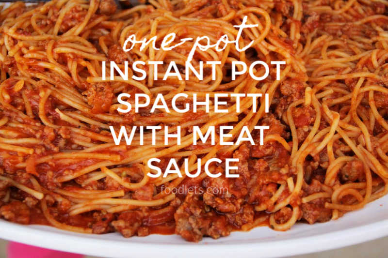 Instant pot spaghetti with jar sauce no meat hot sale