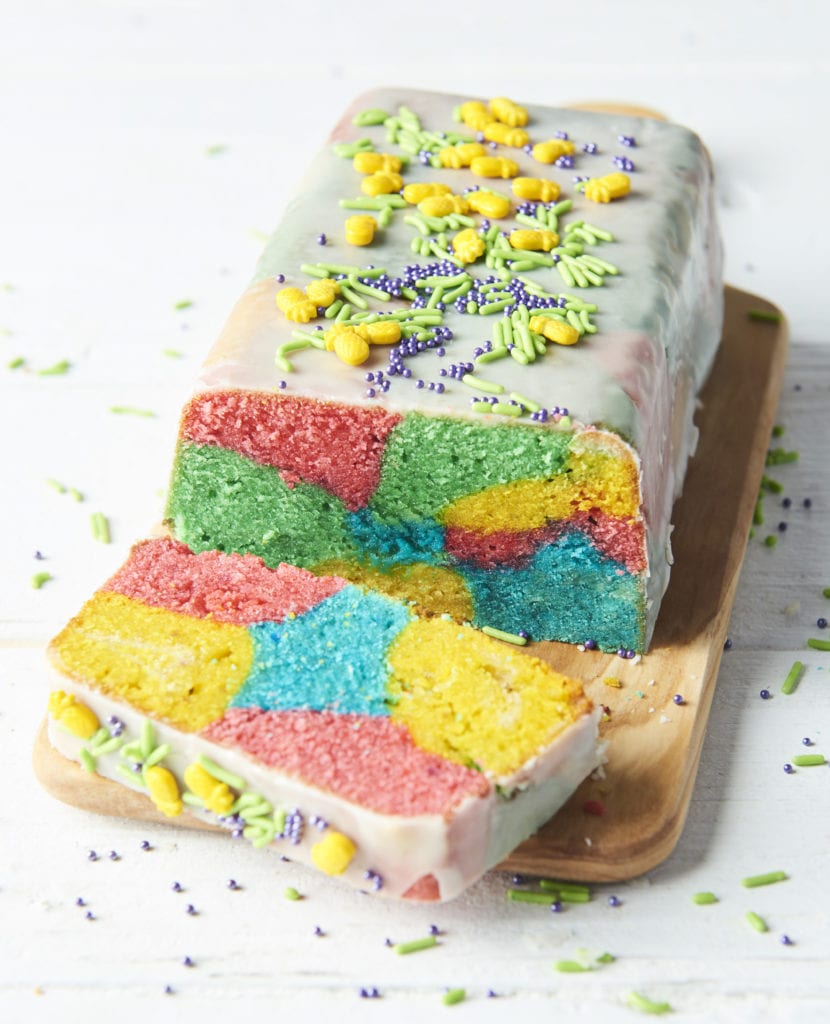Rainbow Surprise Inside Cake Recipe 