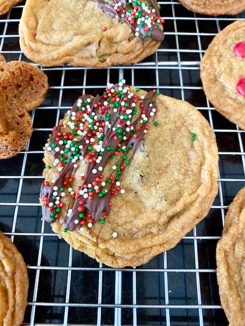 brown butter chocolate chip cookies, for christmas